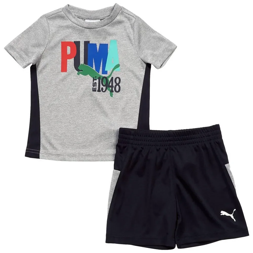 Puma Baby Boy 12M Short Sleeve Tee & Shorts Set